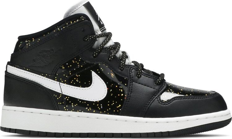 

Кроссовки Air Jordan 1 Mid SE GS Black Glitter, черный, Черный;серый, Кроссовки Air Jordan 1 Mid SE GS Black Glitter, черный