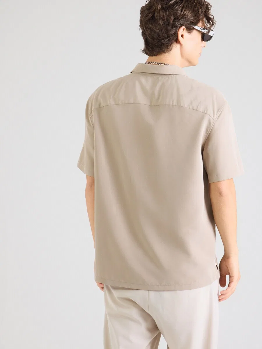 Рубашка на пуговицах Calvin Klein Comfort fit, темно-бежевый — фото 4