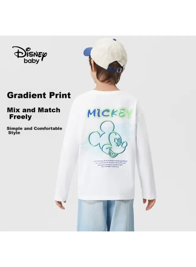 Лонгслив с длинным рукавом хлопковый Disney Baby, белый — фото 2