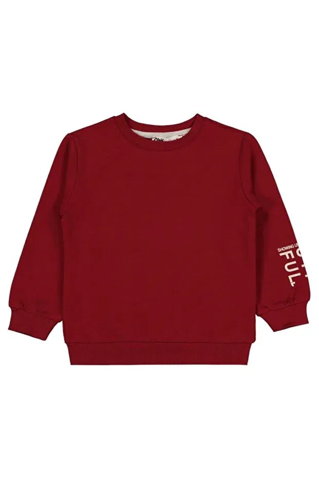 Детские свитшот для девочек без принта Civil Girls, Dark Burgundy