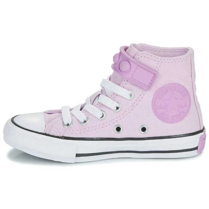 Chuck Taylor All Star Высокие Детские Кроссовки из Холста Розовые Converse, Звезды Сиреневые