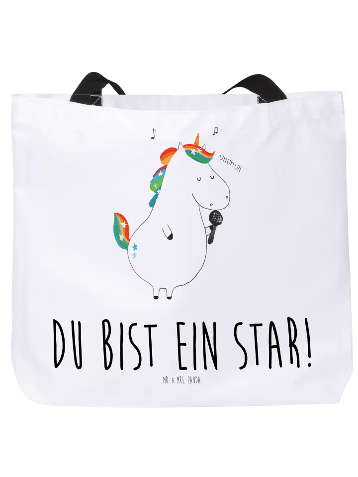 

Сумка-шоппер Mr & Mrs Panda Einhorn Sänger, белый
