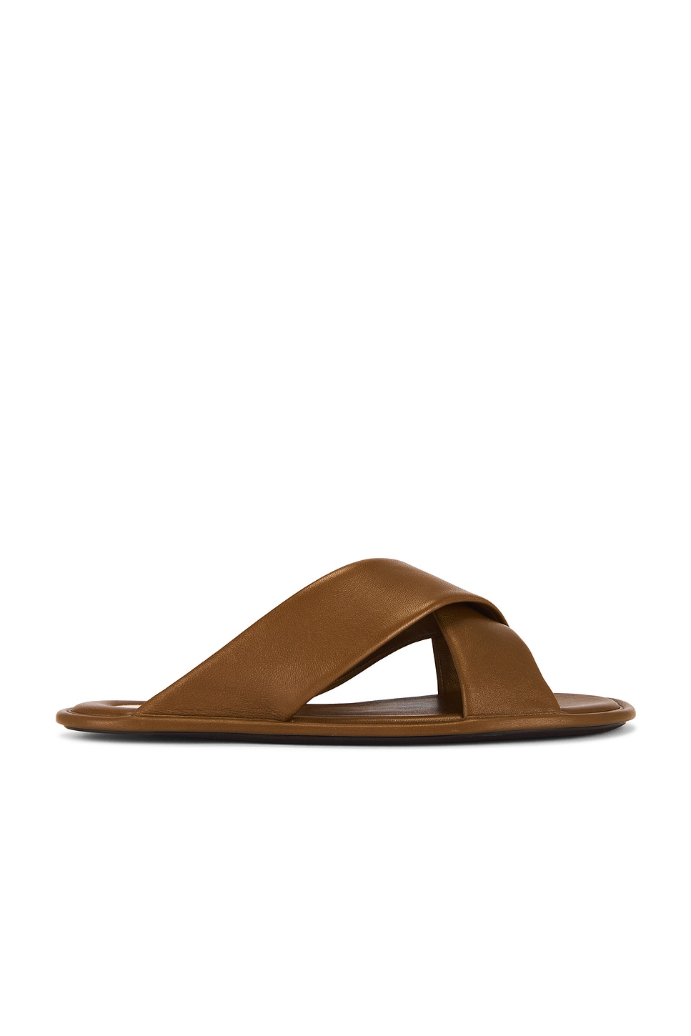 Сандалии Talha Flat Saint Laurent, Dark Macadamia