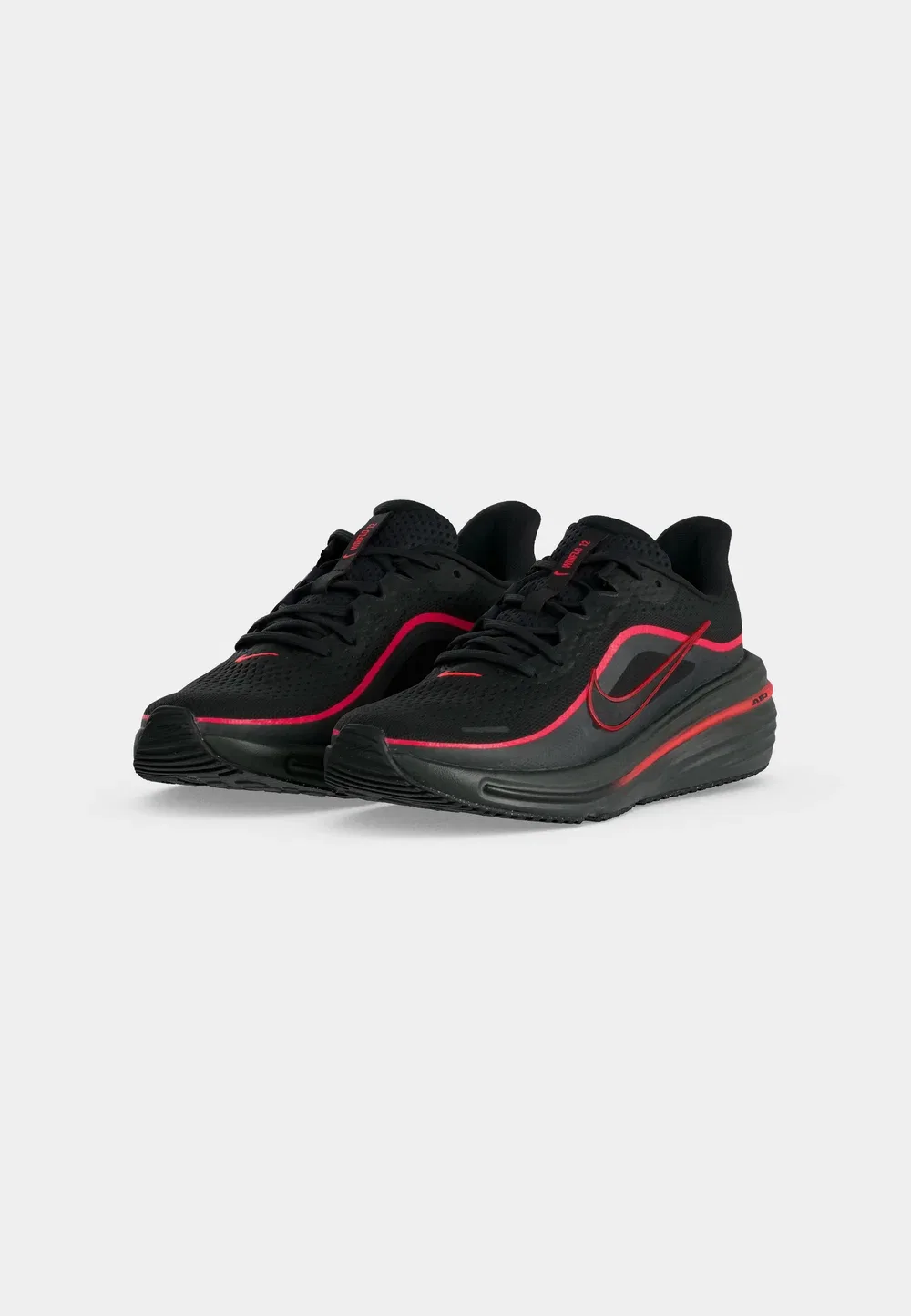 Кроссовки Air Winflo 12 унисекс для бега по улицам Nike Performance, Black/Red Orbit/Dark Smoke Grey/University Red — фото 3