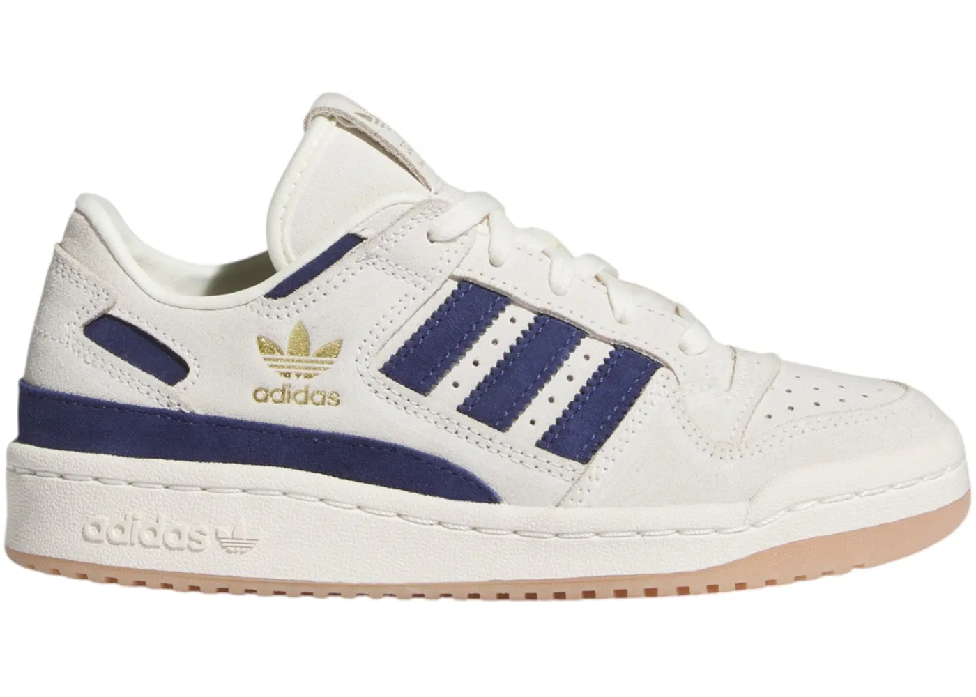 Детские кроссовки с низким силуэтом Adidas Forum Low CL, Cream White Dark Blue Dark Blue