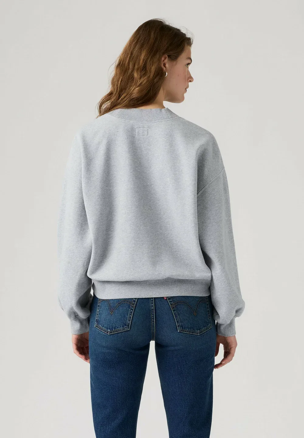 Винтажная толстовка с V-образным вырезом, серебристый меланж - толстовка Levi'S, Medium Grey Heather B B Greys — фото 2