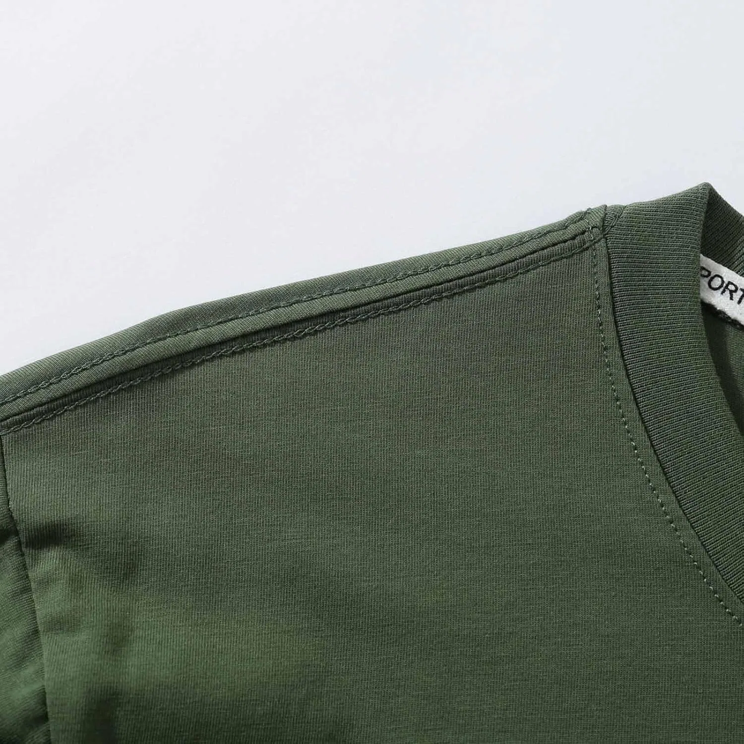 Мужская футболка с круглым вырезом Slim Fit, Army Green — фото 3