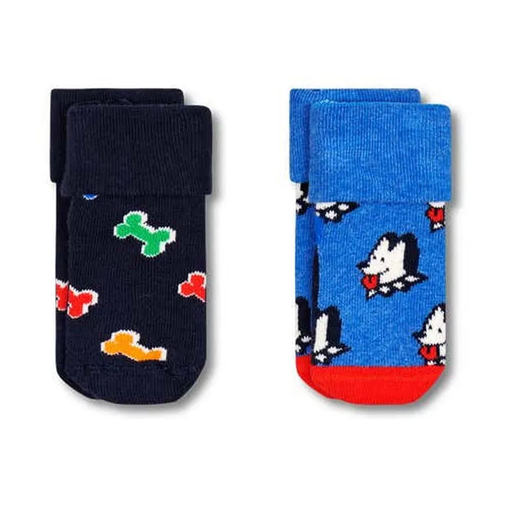 Носки Happy Socks Dog & Dog Bone Terry 2 пары, синий