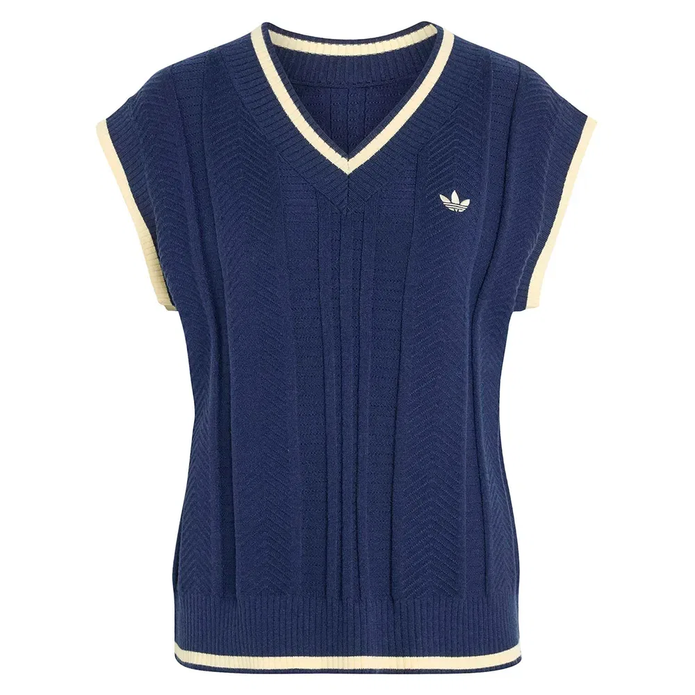 Женский жилет без рукавов Cable Knit Vest Adidas Originals, Blue — фото 3