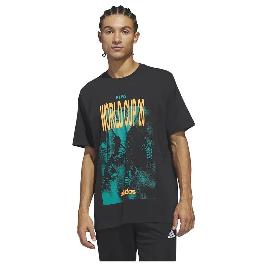 Футболка спортивная с коротким рукавом M WC Tour Tee 1 adidas, Черный — фото 3