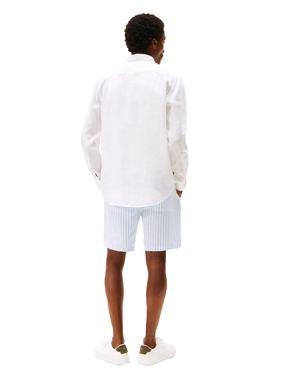 Мужская рубашка с длинным рукавом из льна Tommy Hilfiger, White — фото 4