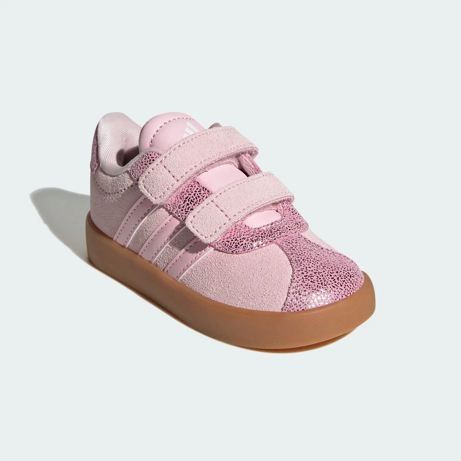 Детские кроссовки с липучками VL Court 3.0 Adidas, Altrosa Braun — фото 4