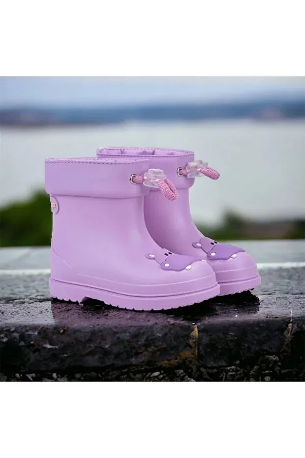 Детские резиновые сапоги для девочек водонепроницаемые W10214 bimbi hipo Igor, Purple