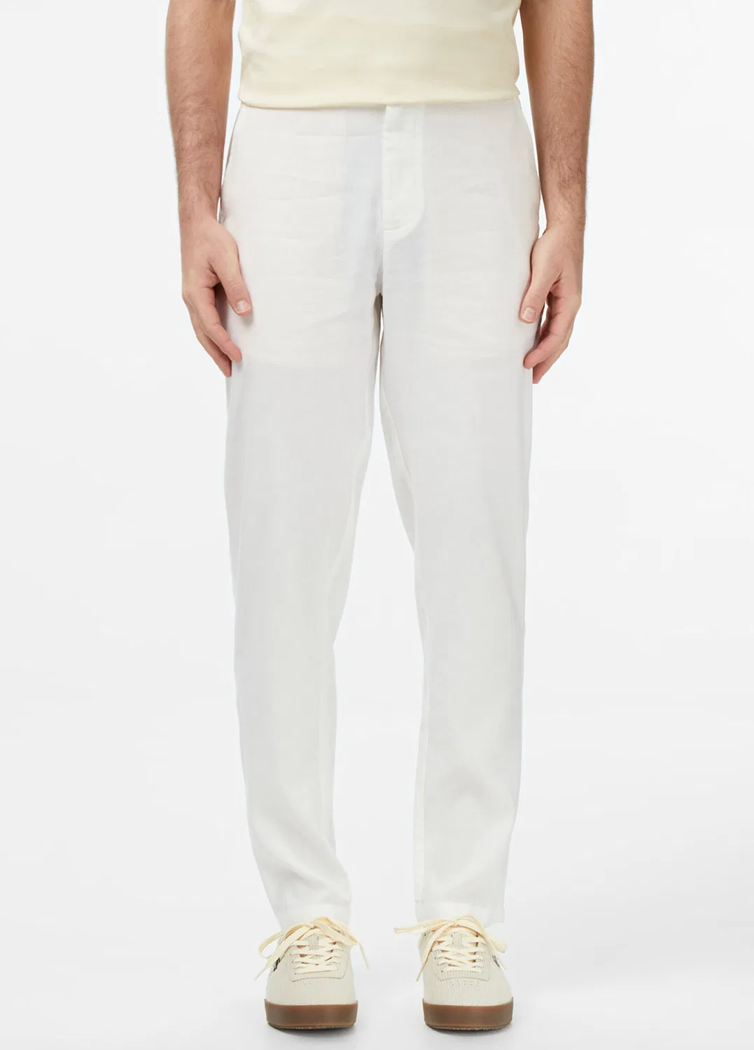 Чиносы Lacoste, tapered fit, белый — фото 3