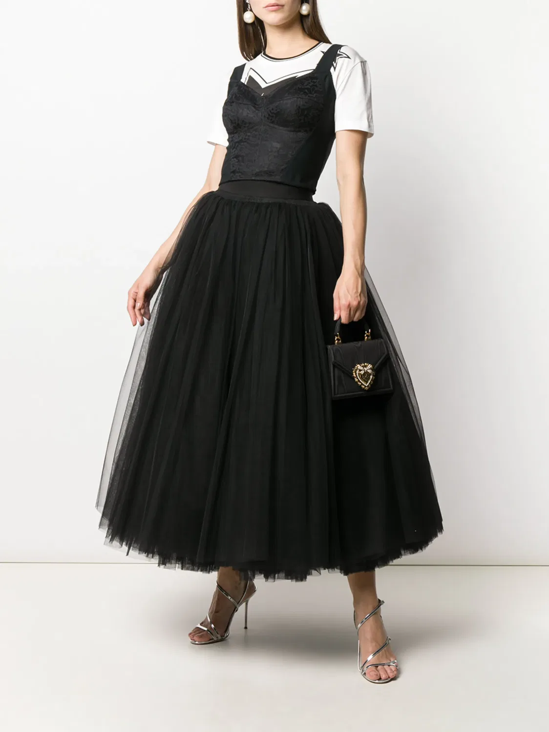 Dolce & Gabbana Корсет-бюстье жаккардовый черный — фото 2