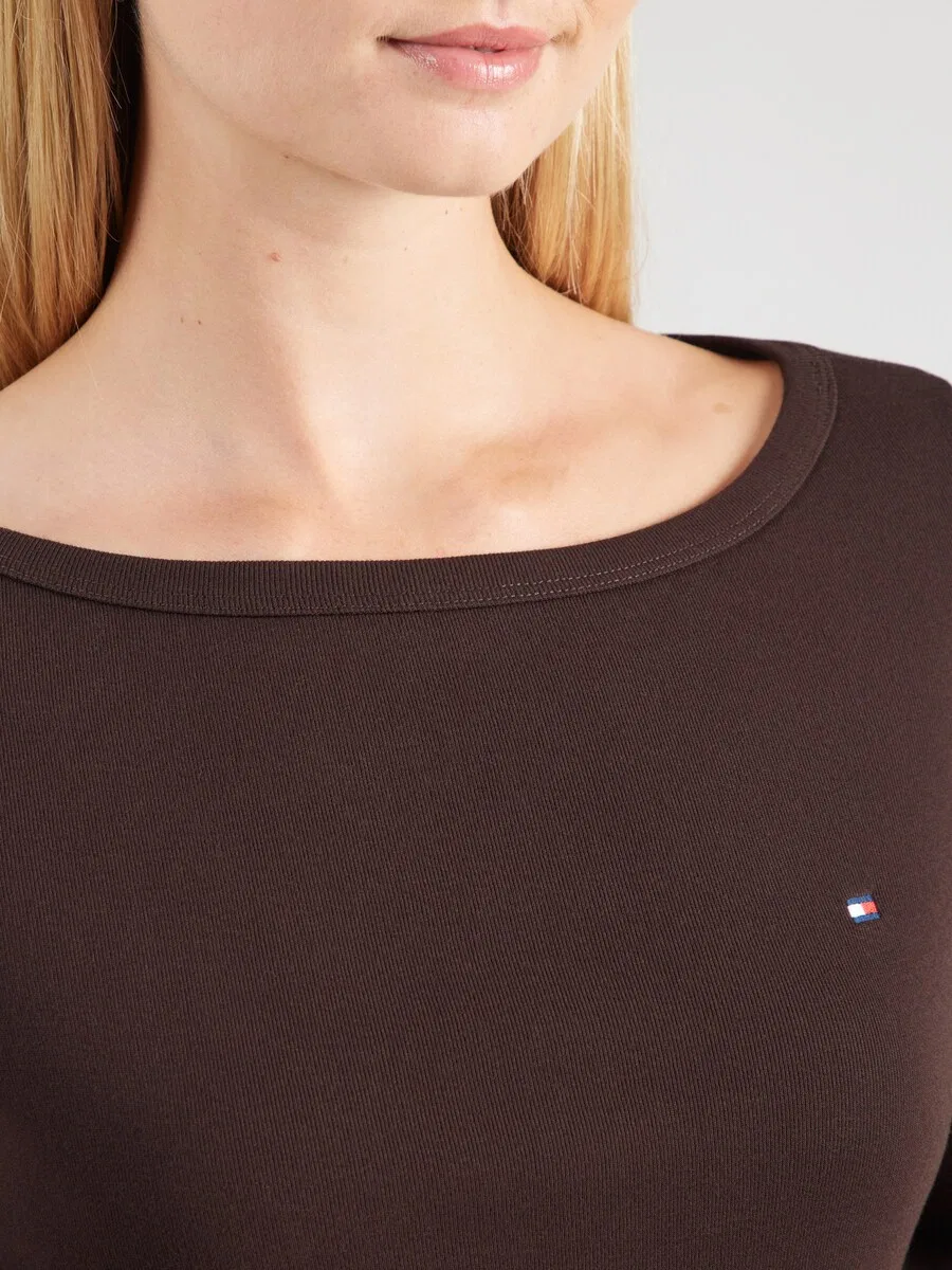 Топ TOMMY HILFIGER 'Cody' темно-коричневого цвета — фото 3