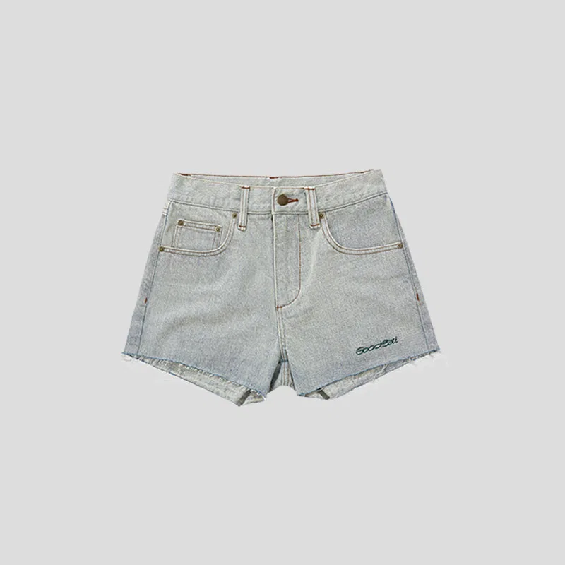Детские джинсовые шорты с потертостями GOOD BAI, Washed Light Gray — фото 3