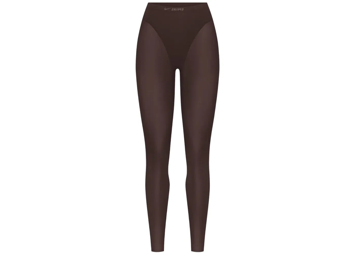 Женские леггинсы с высокой талией Nike x SKIMS Weightless Layers V-Line 26" Legging, Dark Roast