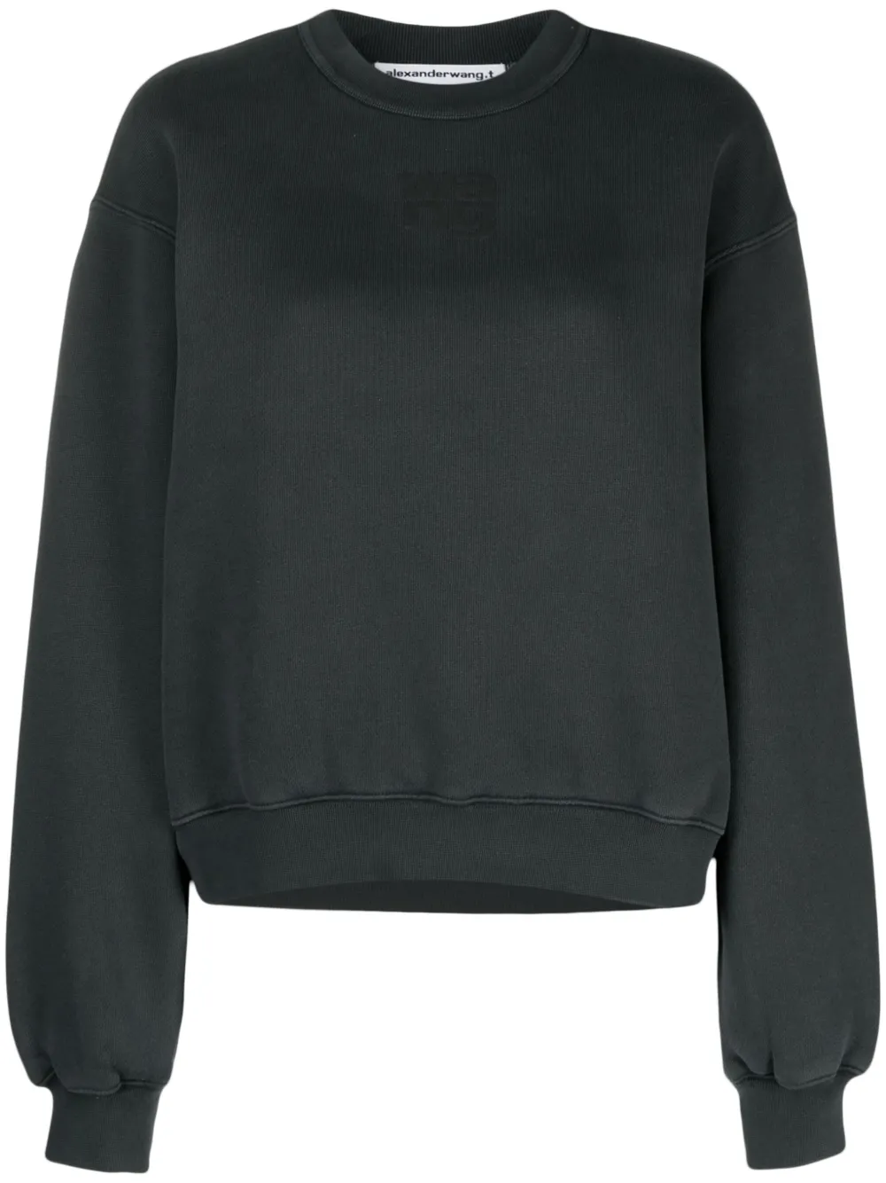 

Толстовка с тисненым логотипом Alexander Wang, серый
