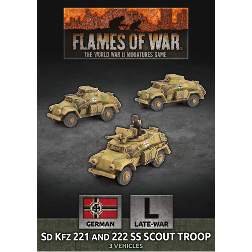 

Фигурки Flames Of War: Sd Kfz 221 And 222 Ss Scout Troop (X3 Plastic)