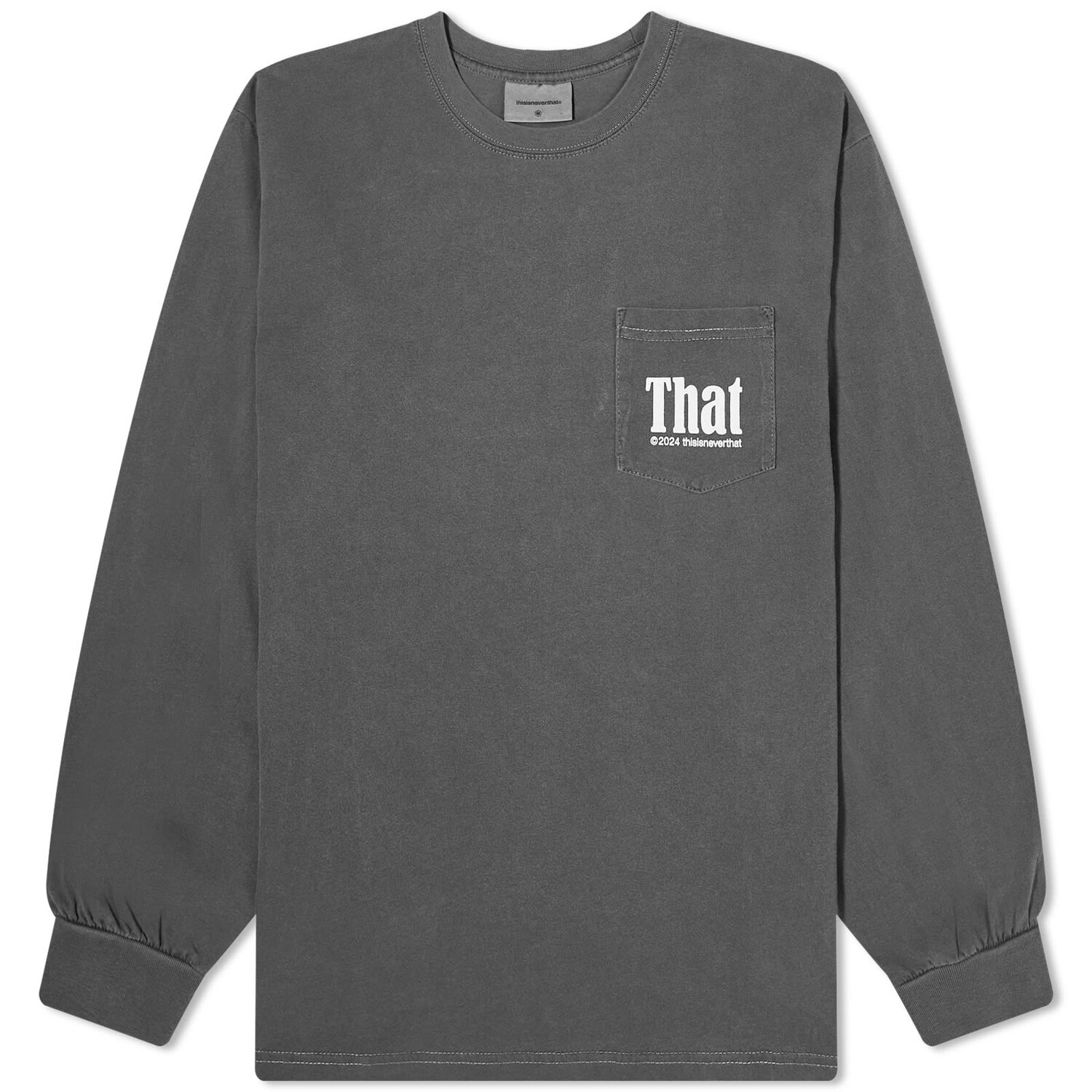 

Лонгслив Thisisneverthat That Pocket, темно-серый