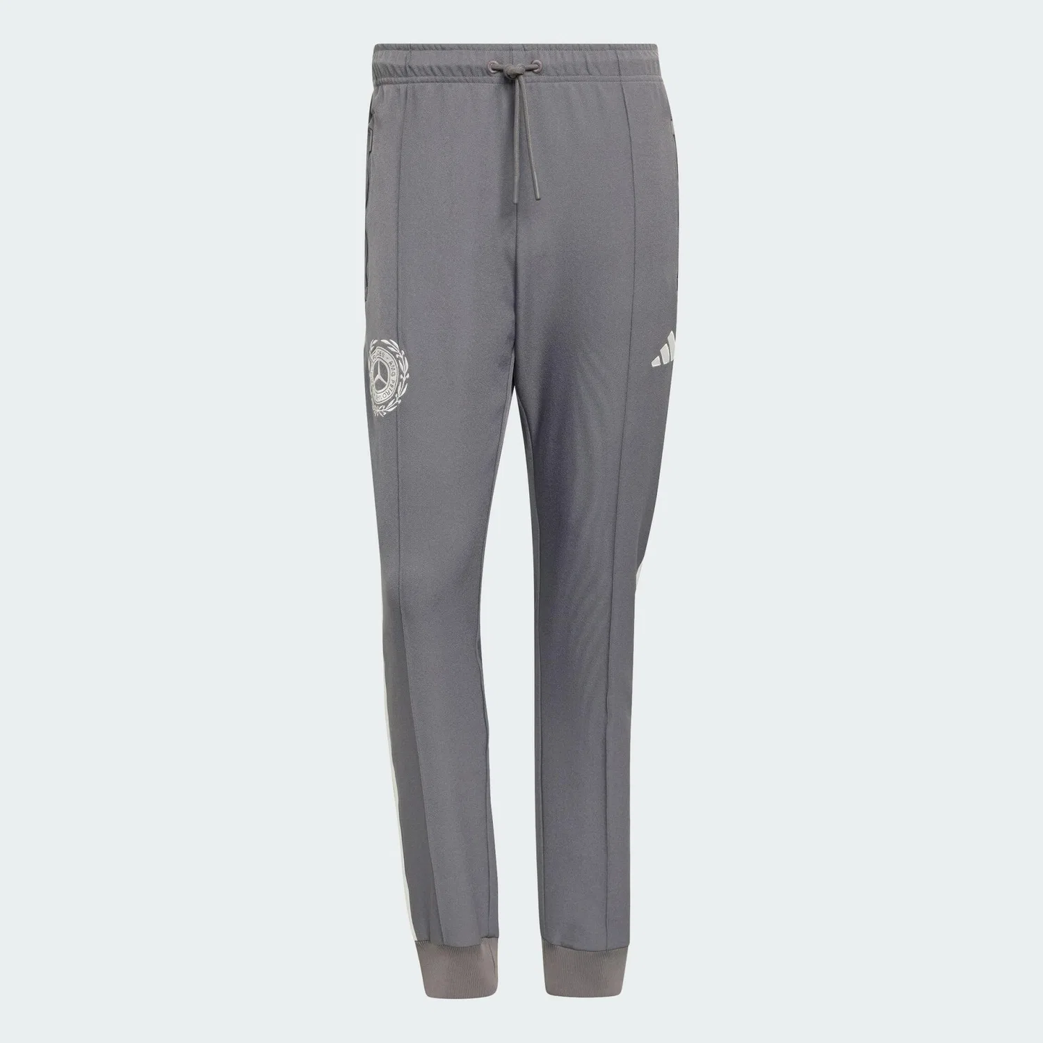 Мужские спортивные штаны с завязкой Mercedes-AMG Petronas Formula 1 Team Silver Arrows Icon Adidas, Grau Weiss — фото 2