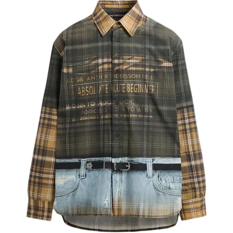Мужская рубашка с длинным рукавом x ANDERSSON BELL SS25 ZARA, Dark Gray