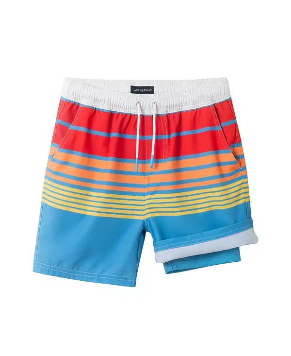 Детские плавки для мальчиков с завязкой на поясе Andy & Evan, Multi Stripe