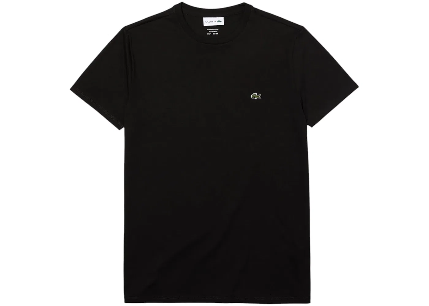 Футболка Lacoste Cotton Pima мужская, из хлопка пима, черный