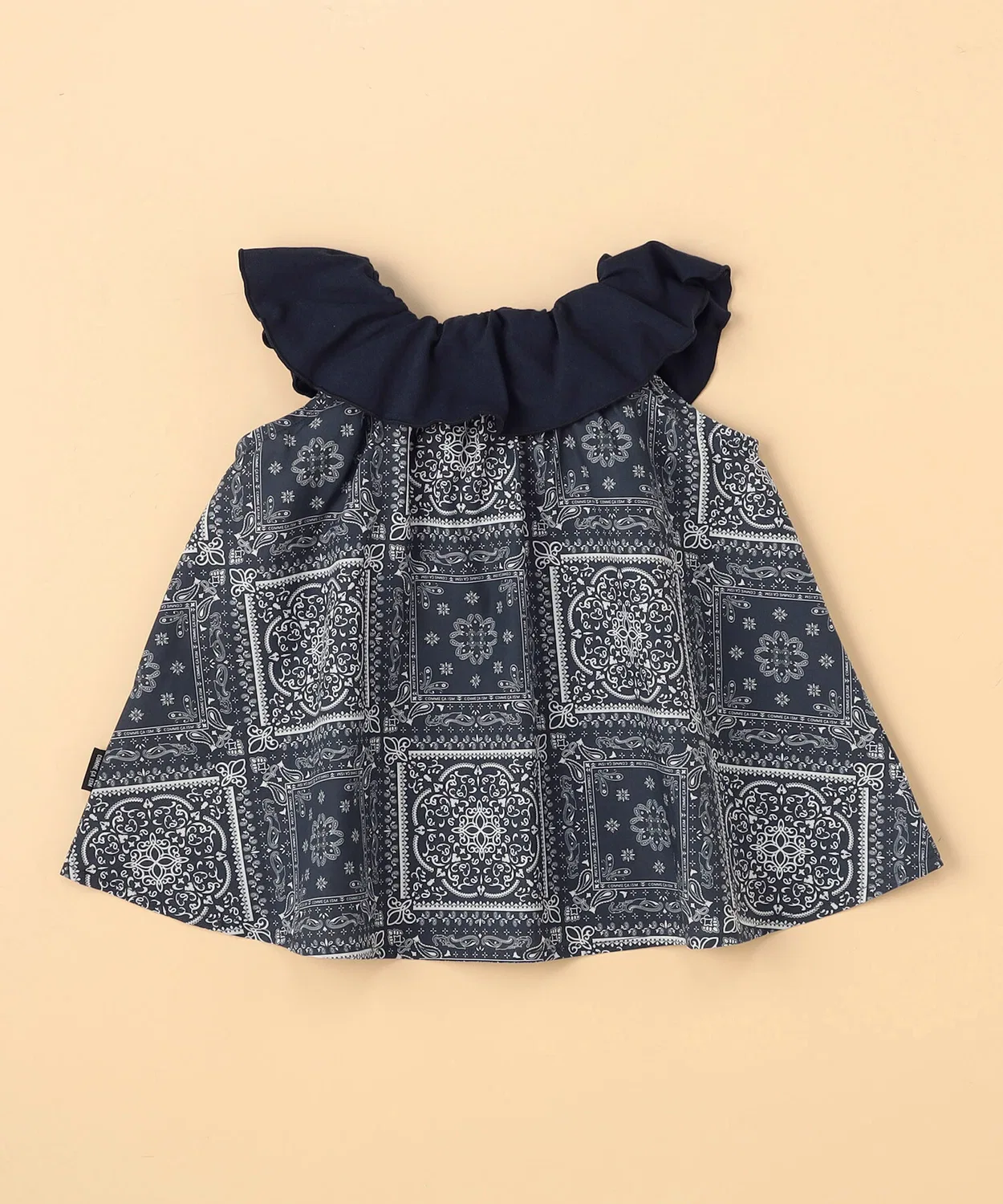 Детская туника без рукавов с воланами Bandana Print COMME CA ISM, Navy — фото 2