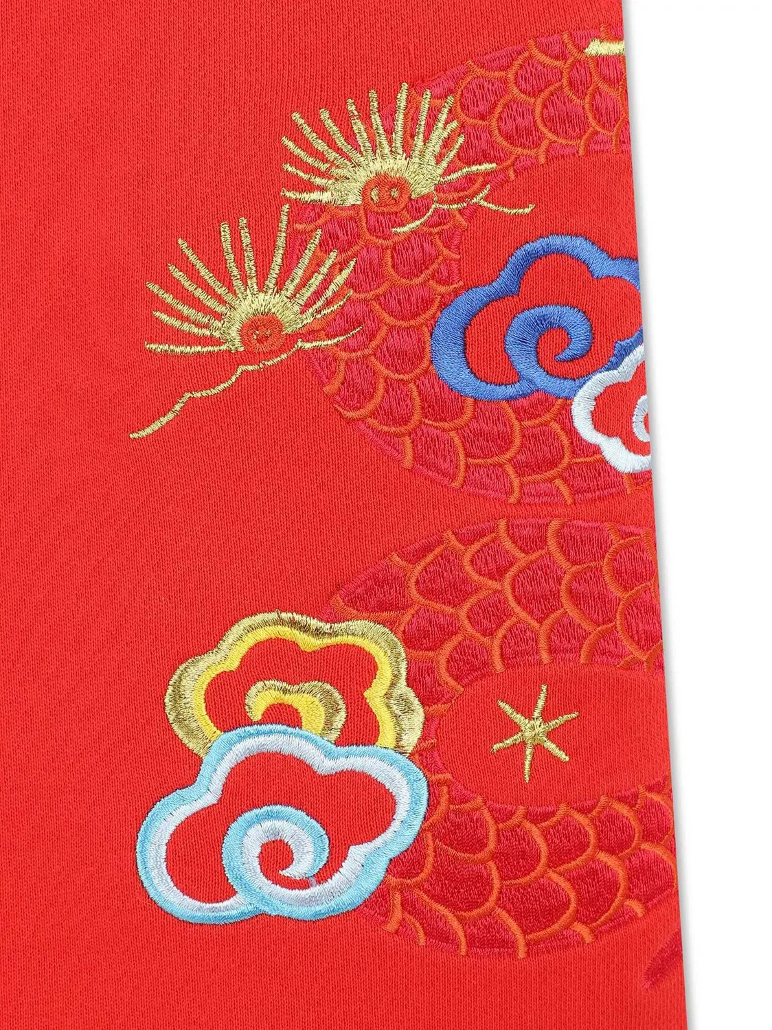 Вышитые спортивные брюки Kenzo, ярко-красный — фото 4