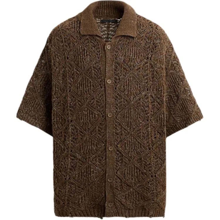 Мужская рубашка с отложным воротником Brown ZARA, Brown