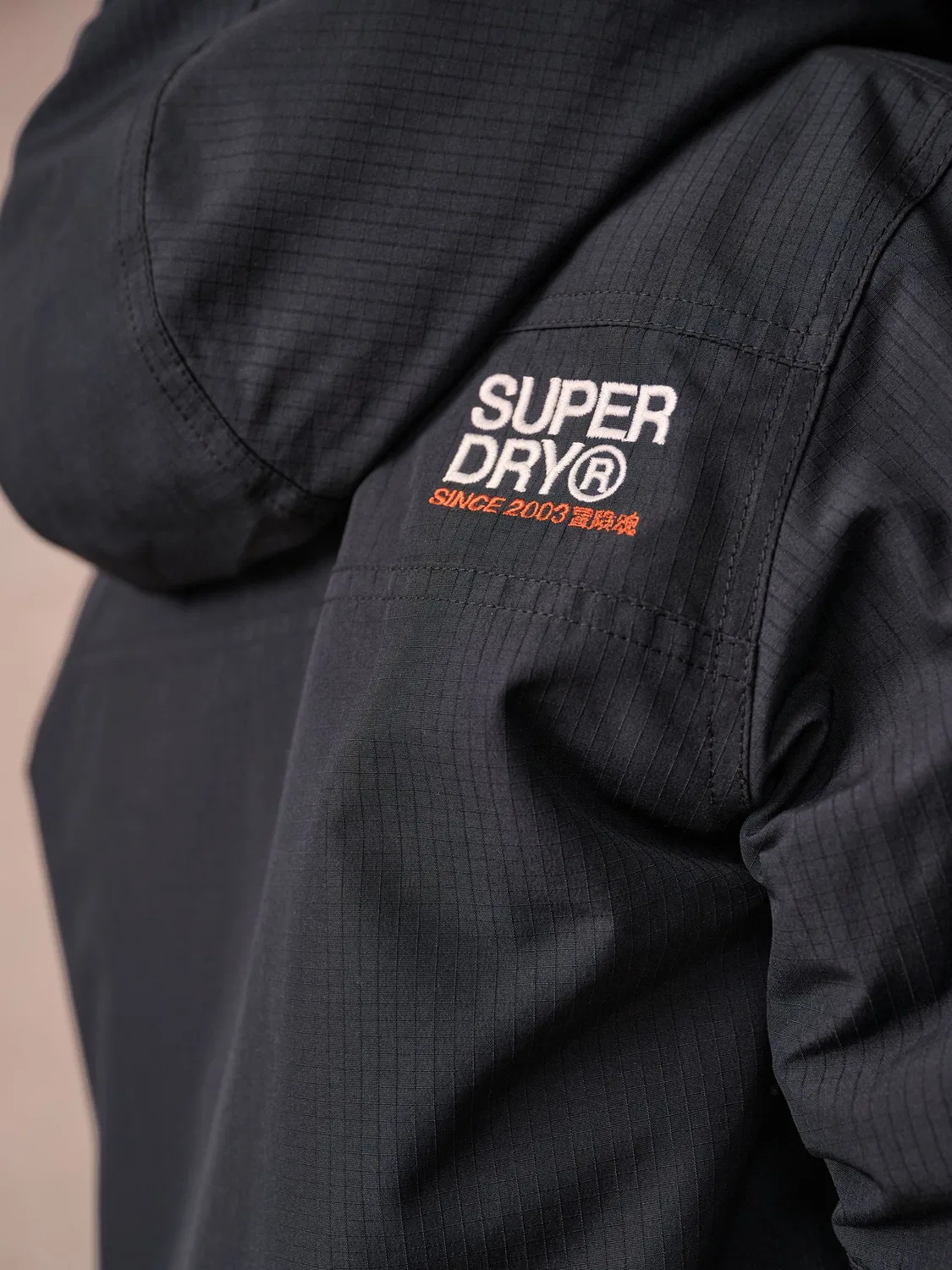 Пальто с флисовой подкладкой, Ripstop Superdry, черный — фото 4