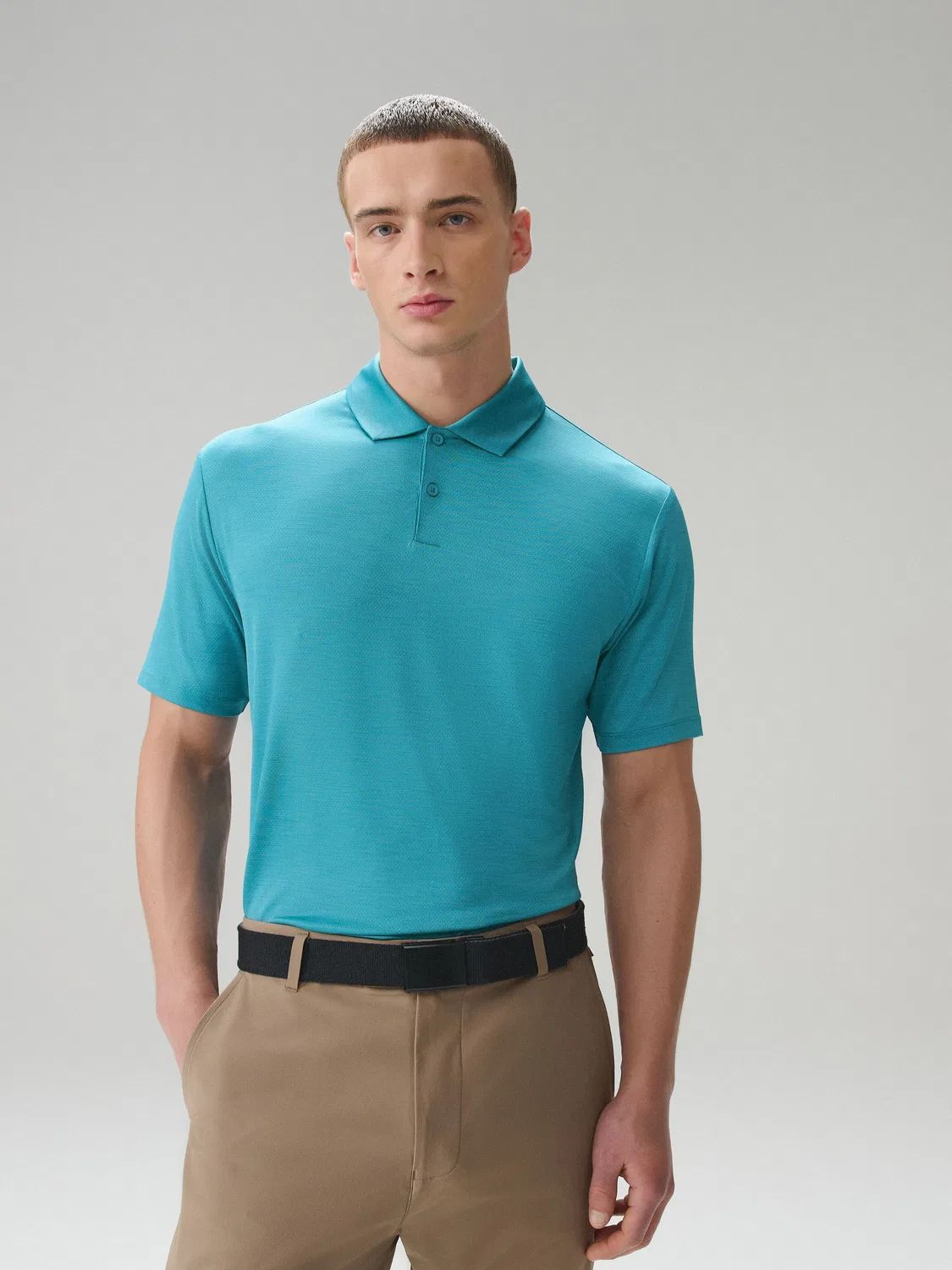 Next Набор из 3 тренировочных топов-поло из сетки Active Golf темно-синего/бирюзового/оранжевого цвета — фото 3
