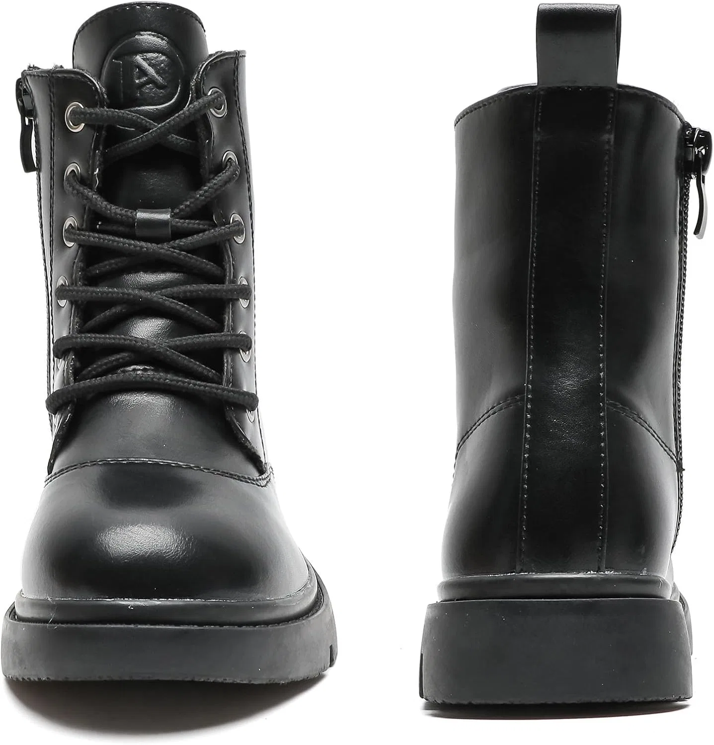 Детские ботинки с блестками на шнуровке DADAWEN, Black/Fur Lined — фото 4