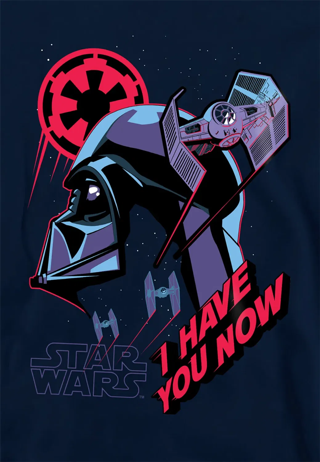 Детский худи с принтом Star Wars I Have You Now Disney, Navy — фото 2