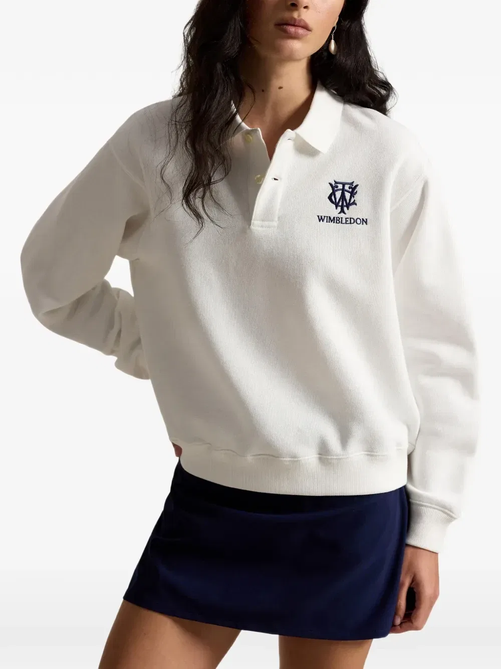 Рубашка-поло Wimbledon с вышивкой Polo Ralph Lauren, бежевый — фото 3