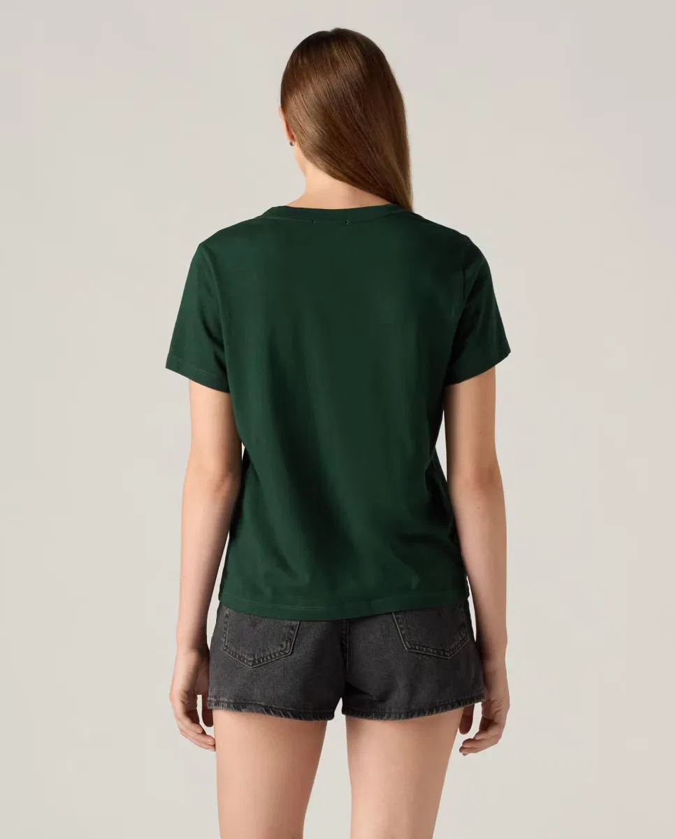 Женская футболка с коротким рукавом, Cuello Pico, Levi's, темно-зеленый — фото 2