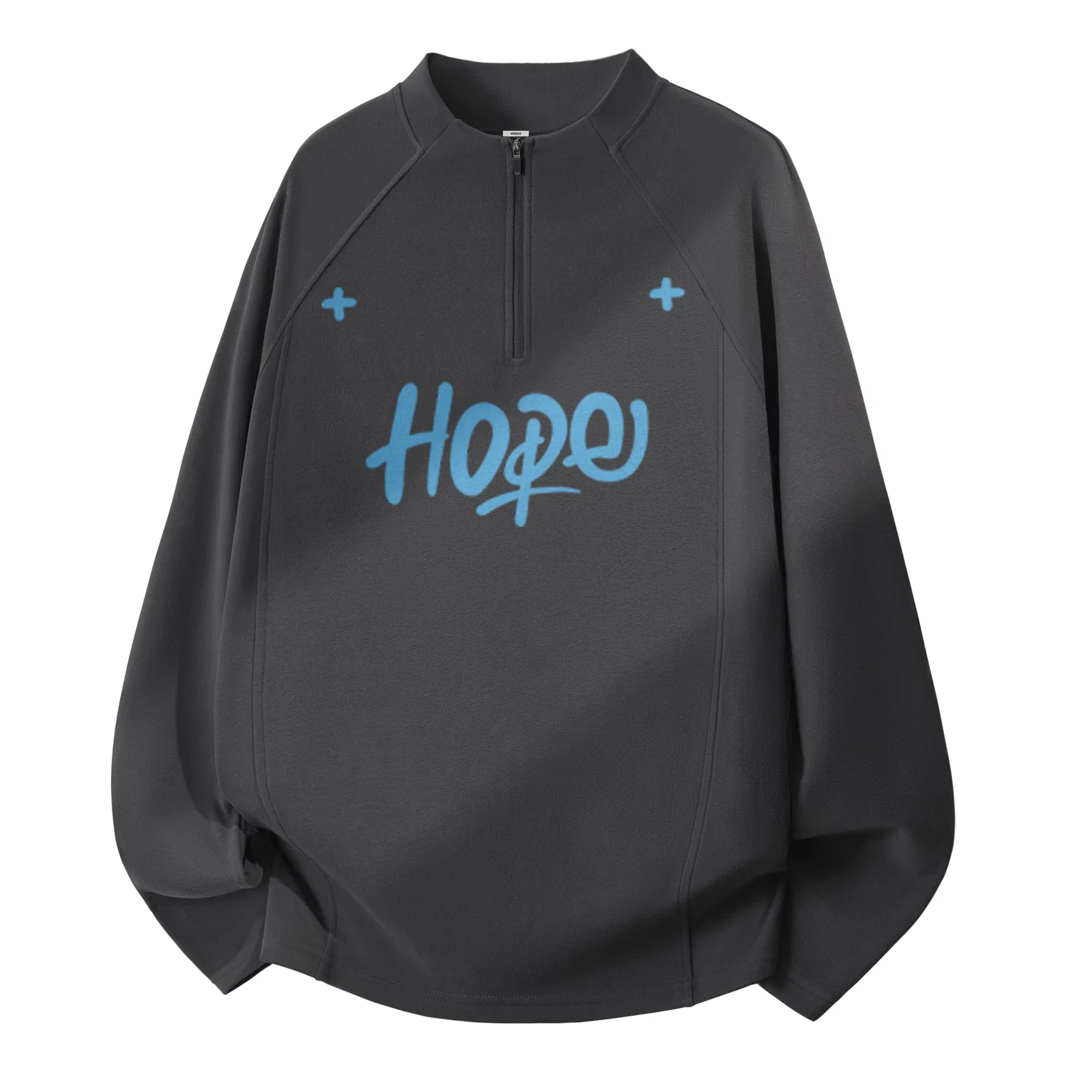 Детская футболка с флисовой подкладкой MINISO, Dark Gray (Ma Da Hope Graffiti)