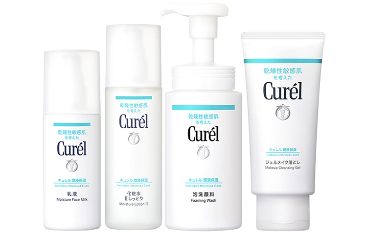 

KERUN увлажняющий гель-пенка для умывания с тонером и лосьоном набор для ухода за кожей успокаивающий увлажняющий очищающий комплект из 4 предметов Curél