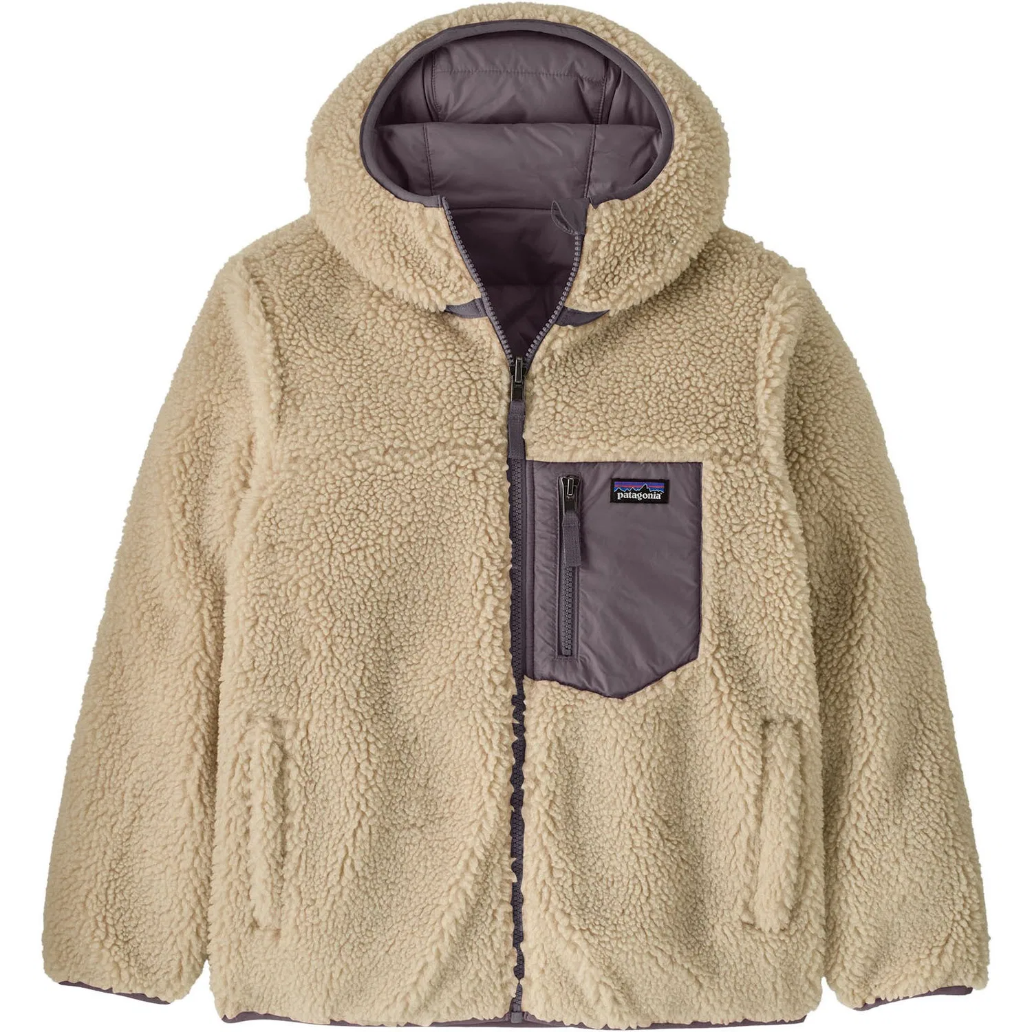 Детский утепленный двусторонний худи Reversible Ready Freddy Patagonia, серый — фото 4