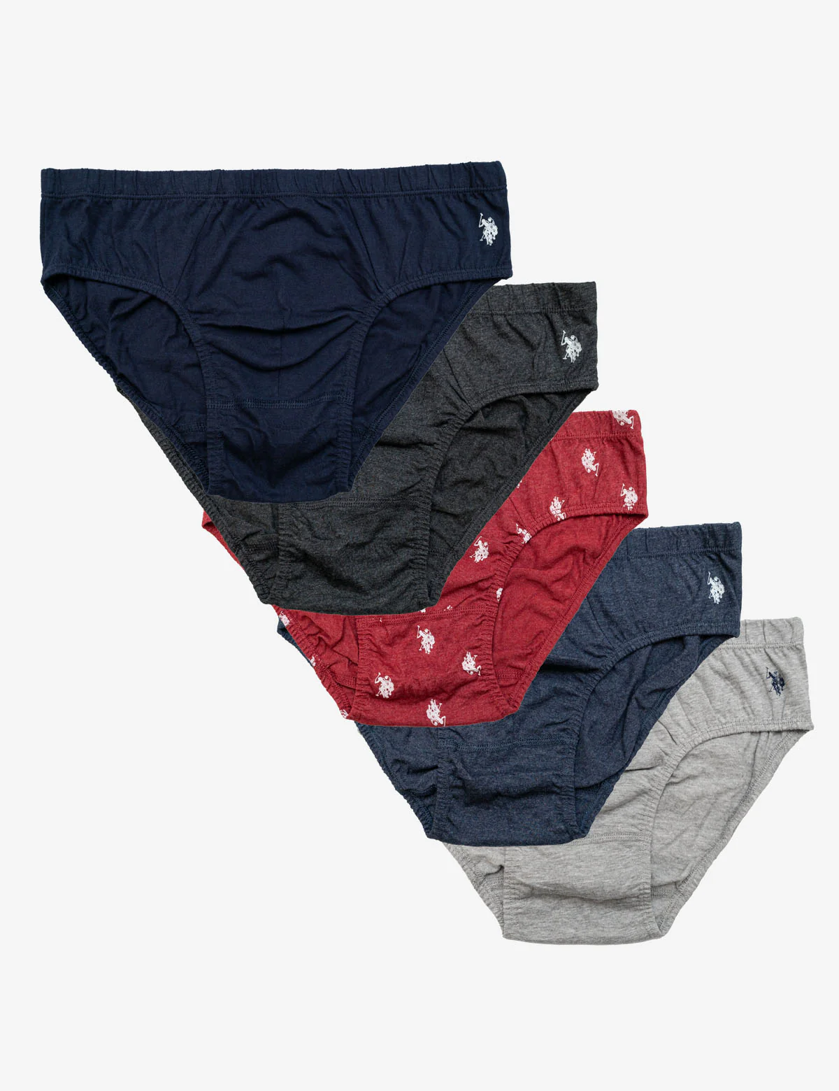 

Комплект брифов U.S. Polo Assn 5 Pack Lowrise, 5 штук, мультиколор