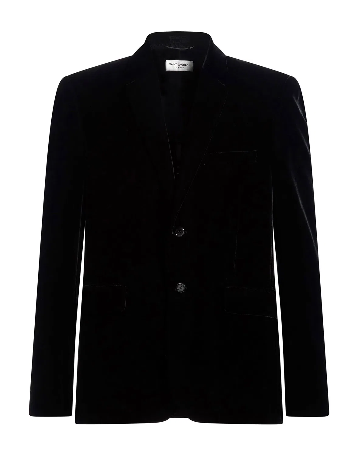 Мужской однобортный пиджак из вельвета Saint Laurent, черный