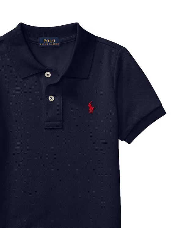 Поло regular fit Polo Ralph Lauren, темно-синий — фото 3