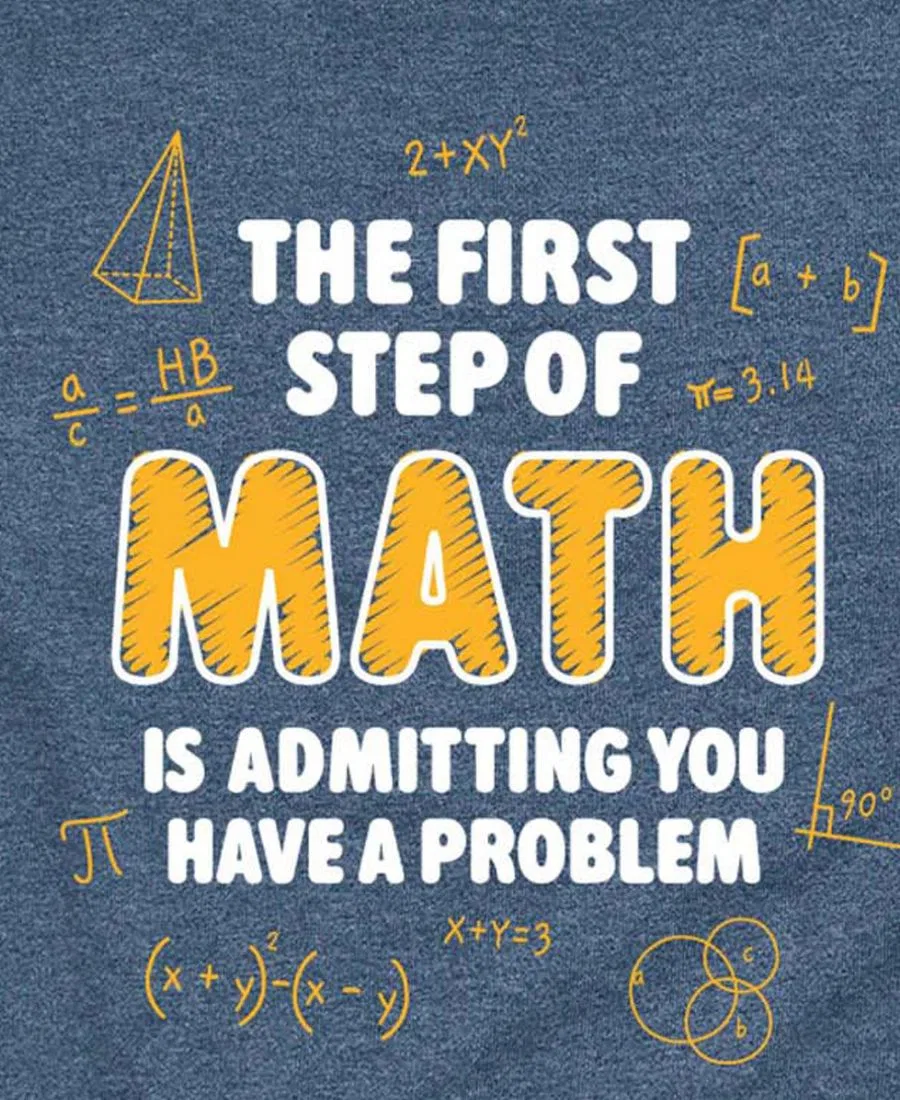 Футболка с коротким рукавом для мальчика с принтом The First Step Of Math Hybrid, Heather Blue — фото 3