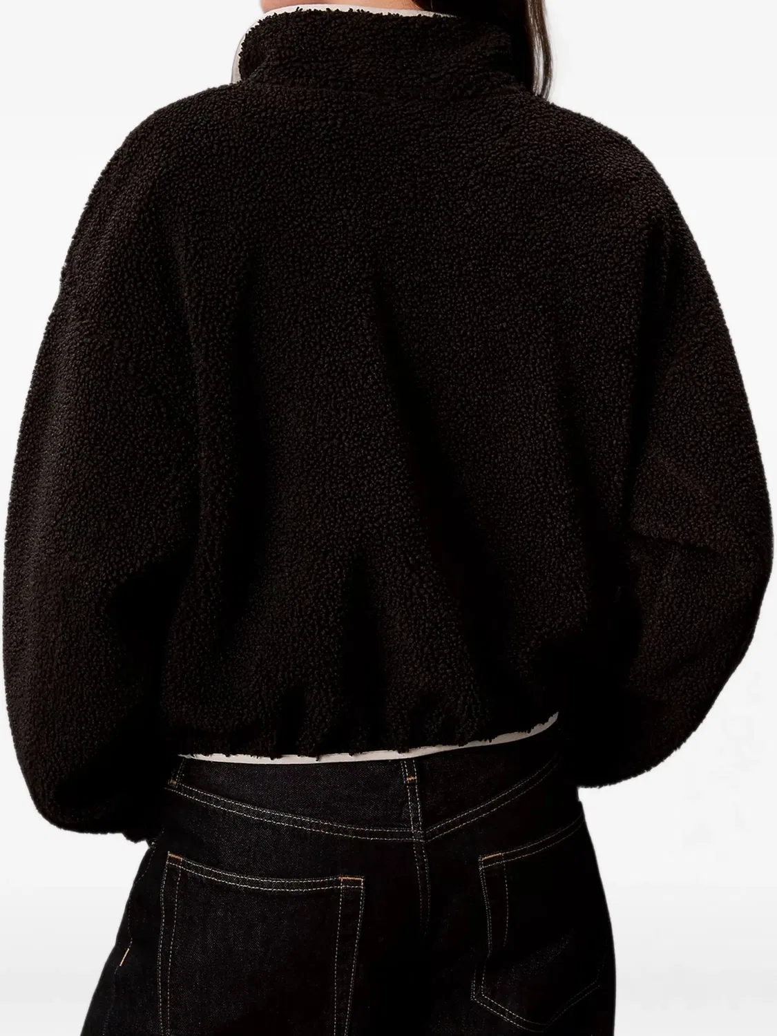 Calvin Klein Джемпер на молнии с фактурой тедди черный — фото 2
