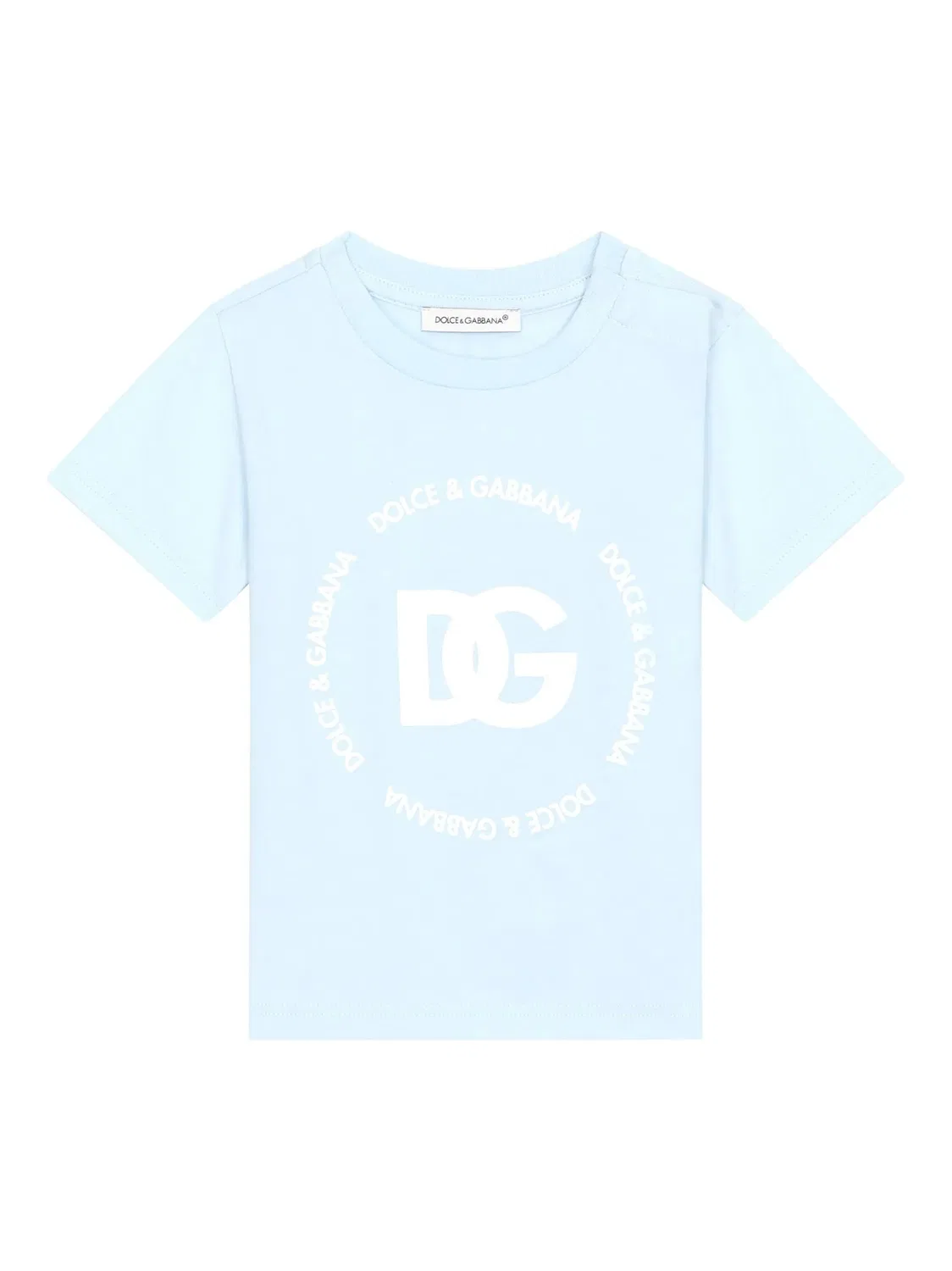 Футболка с принтом DG Dolce & Gabbana Kids, синий
