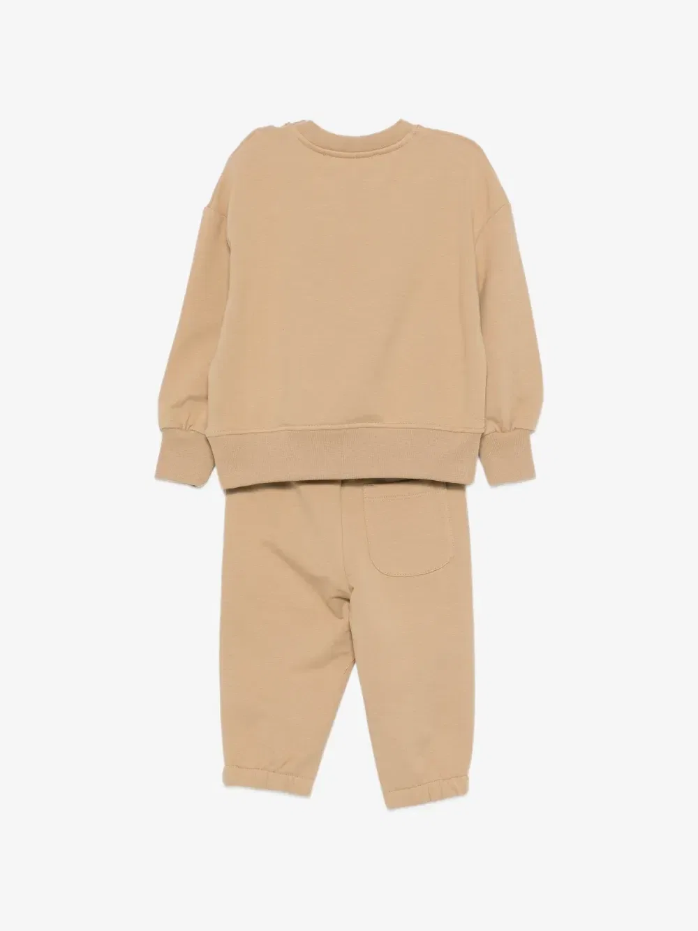 Спортивный костюм с логотипом MSGM Kids, бежевый — фото 2