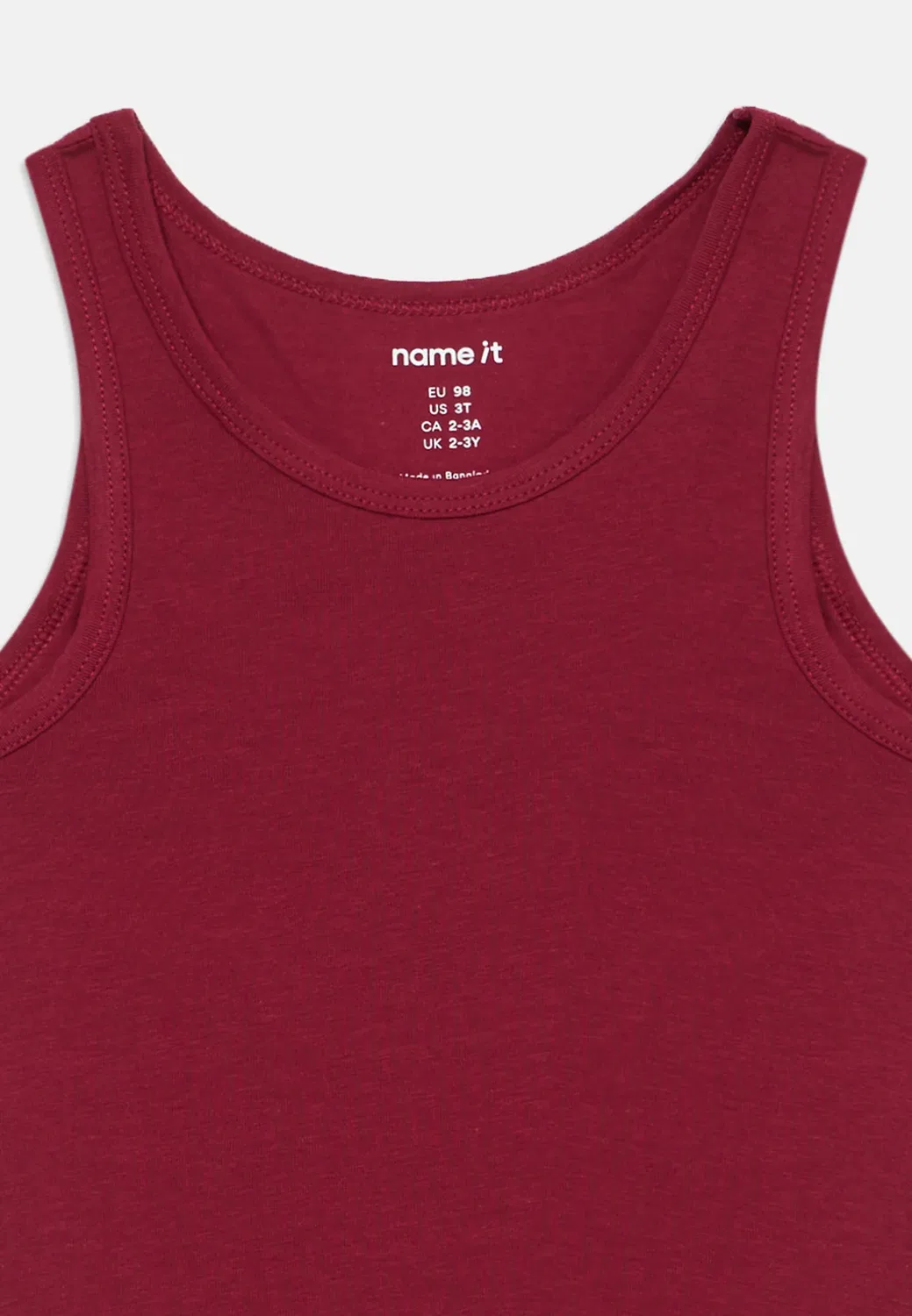 Nmftank cutie heart 2 pack - undershirt Name It, Parfait Pink/Rumba Red — фото 4