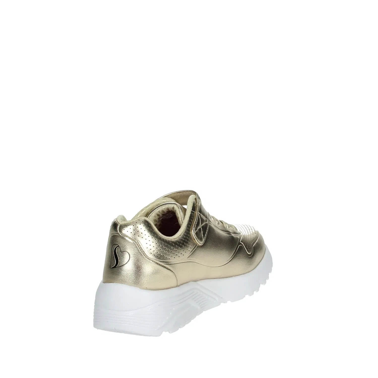 Детские кроссовки для девочек с принтом Uno Lite - Chrome Steps Skechers, Gold — фото 3